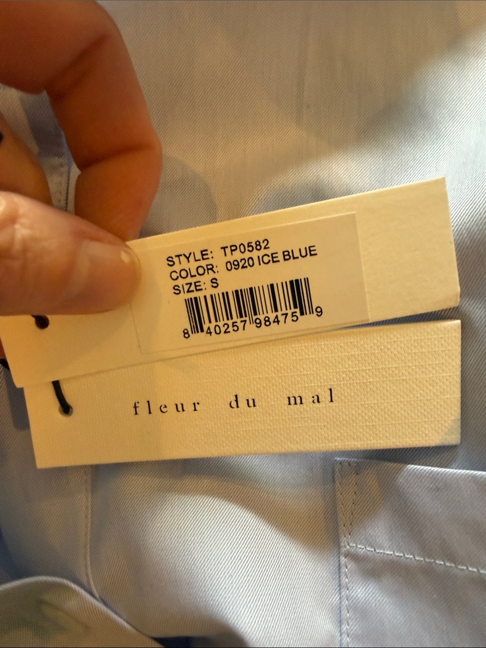 NWT Fleur du mal poplin poplin lace set top small shorts medium - Picture 2 of 5